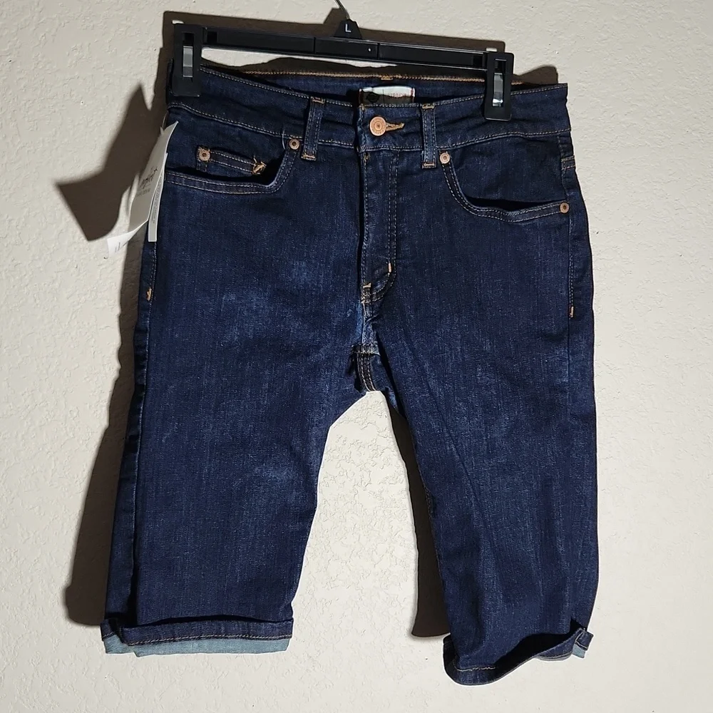 Dickies Shorts Womens Size 2 Bermuda the perfect shape denim long shorts NEW NWT